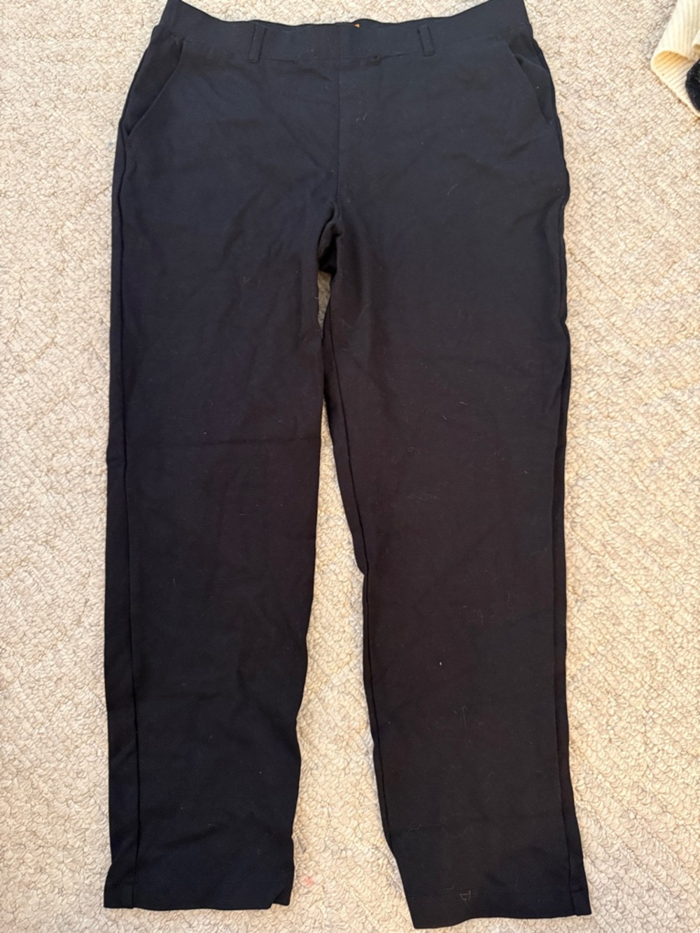 Women's Black Ankle-Length Stretch Pants